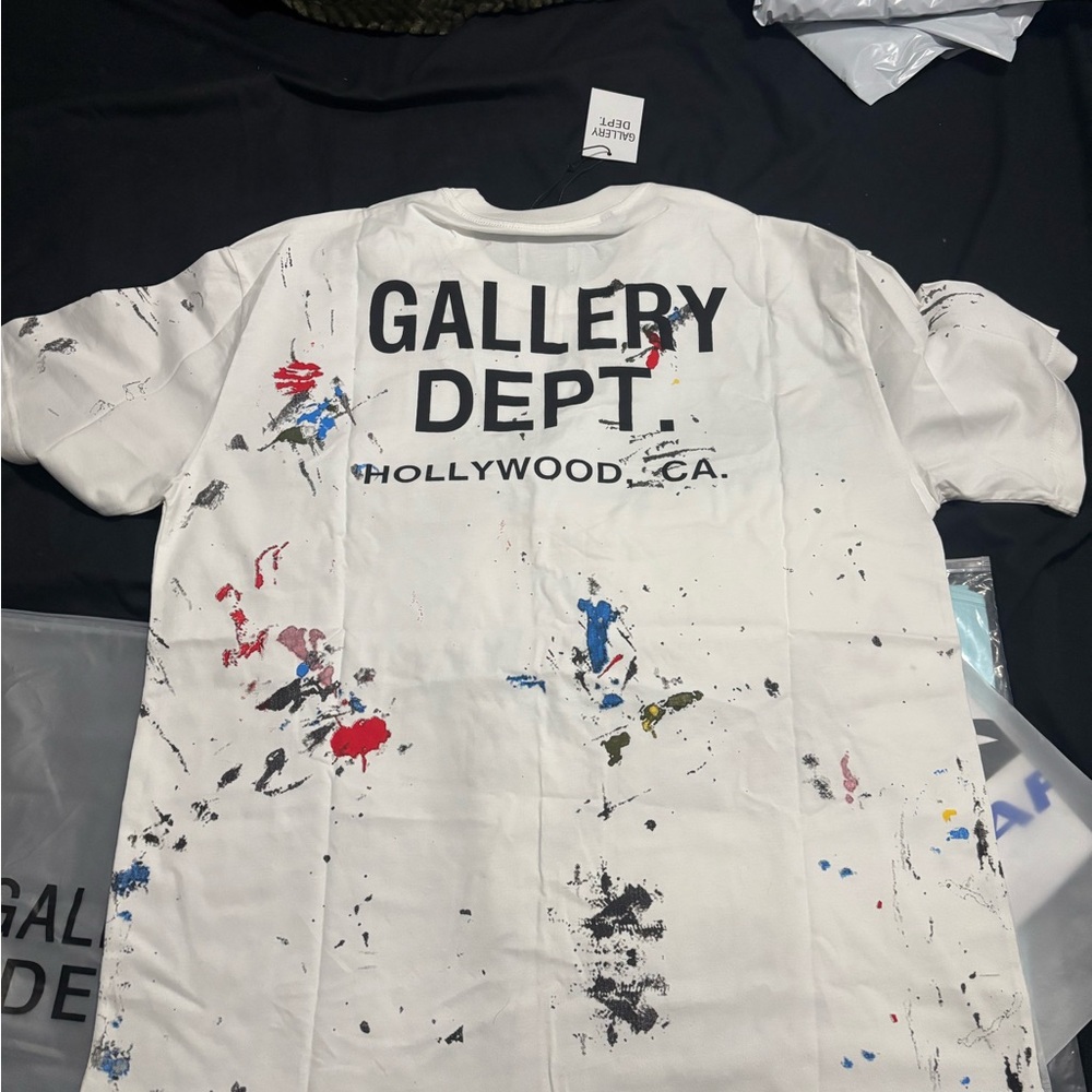 Gallery Dept White Artistic Splatter Tee